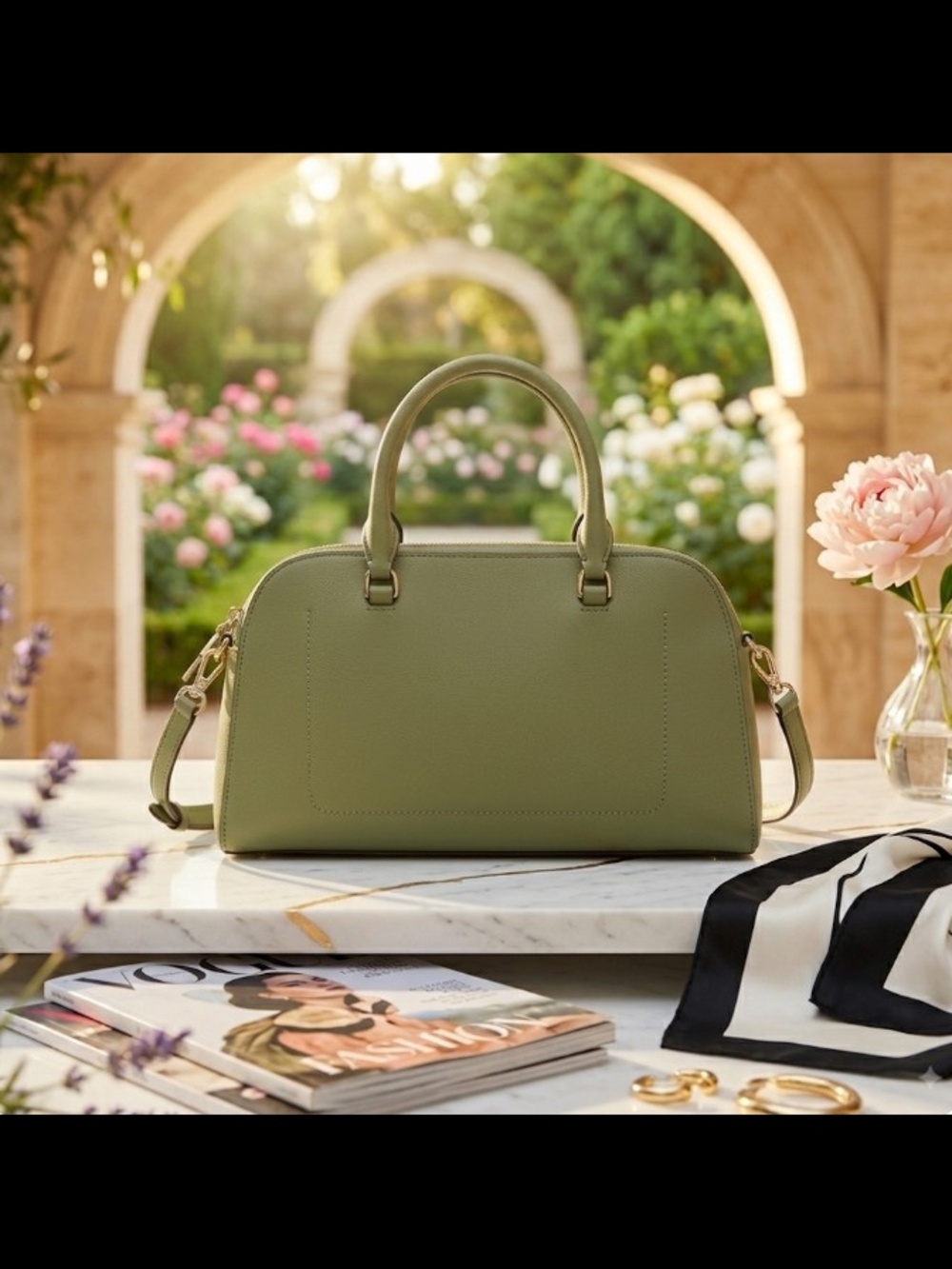 kate spade New York Phoebe Balsam olive green dome satchel NWT , - Picture 2 of 6